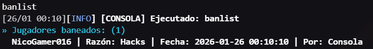 Comando Banlist Ejemplo