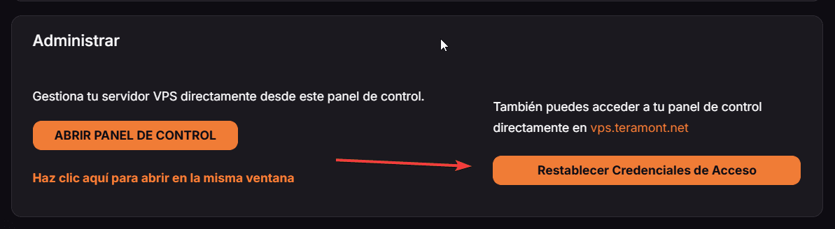 Restablecer Credenciales