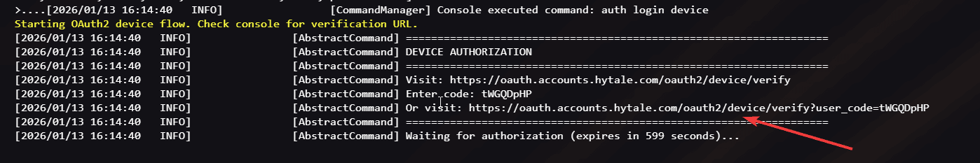 Comando Auth Login