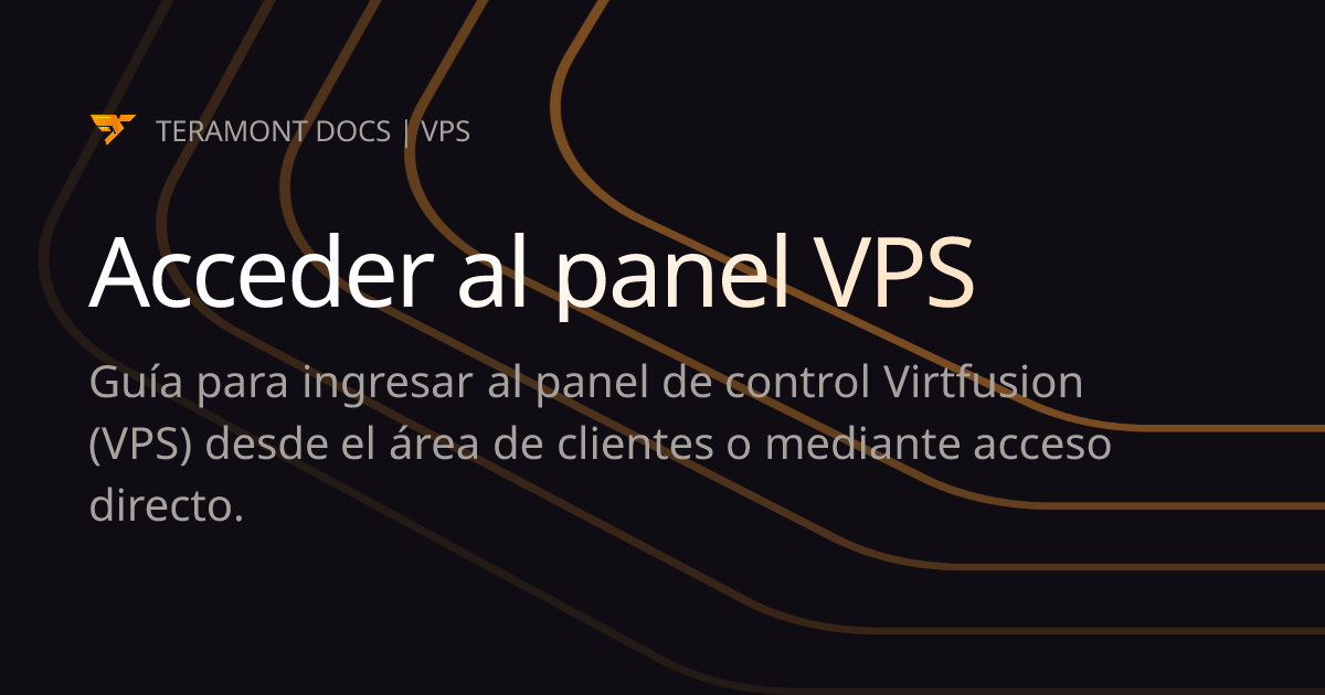 Acceder al panel VPS